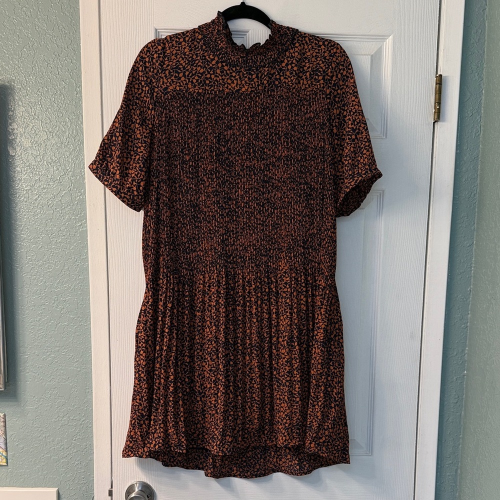 Vero Moda Black and Brown Mini Dress